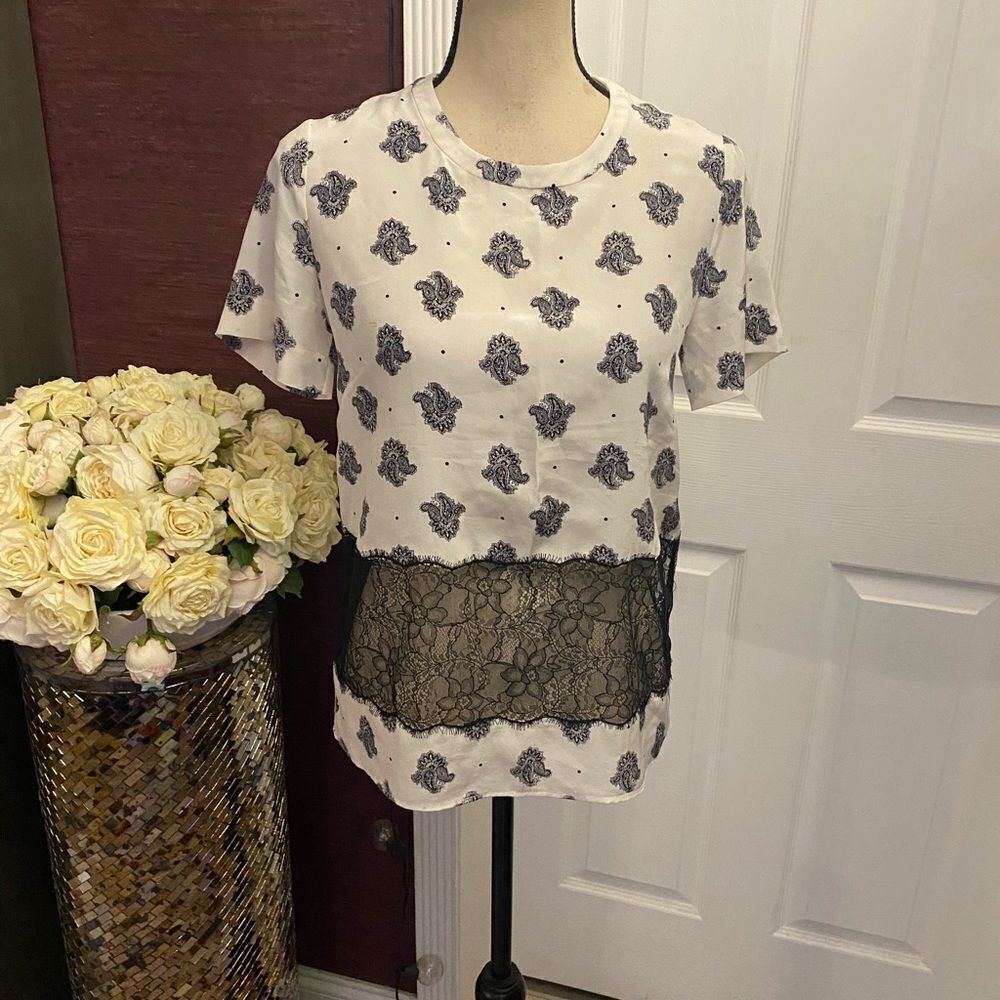 Sandro Paris 100% silk top, S